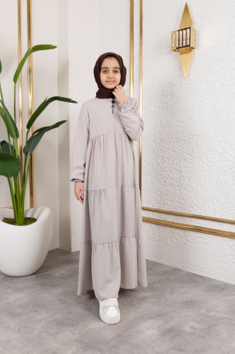 3 KATLI ÇOCUK FERACE Bej - 4002 - Kadeem Giyim