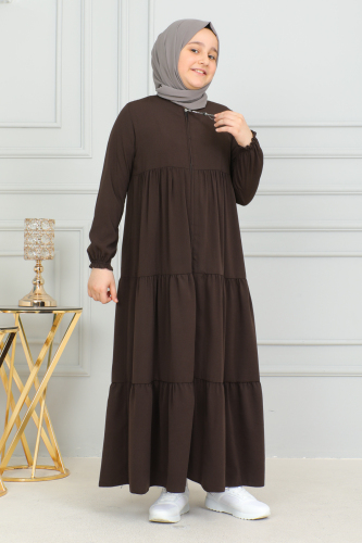 3 KATLI ÇOCUK FERACE Kahverengi - 4002 - 9