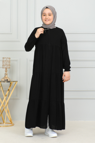 3 KATLI ÇOCUK FERACE Siyah - 4002 