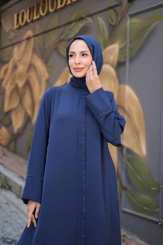 Alin Taşlı Ferace Lacivert - 1005 - 2