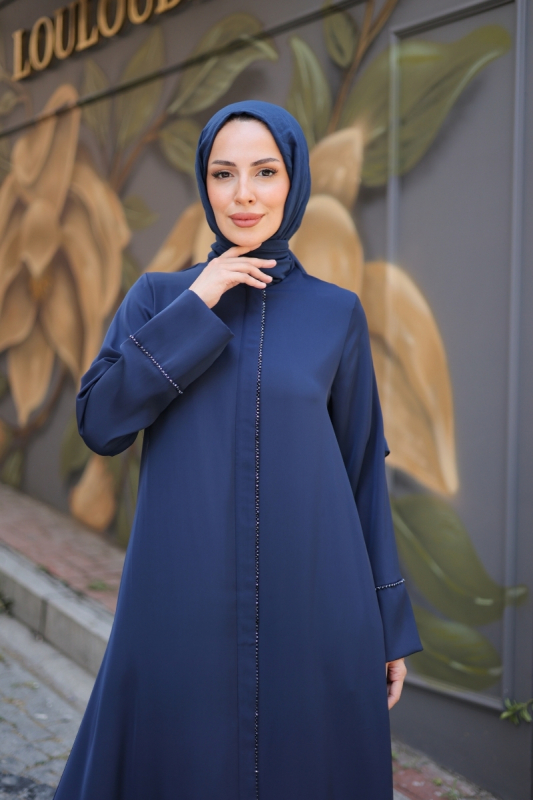 Alin Taşlı Ferace Lacivert - 1005 - 5