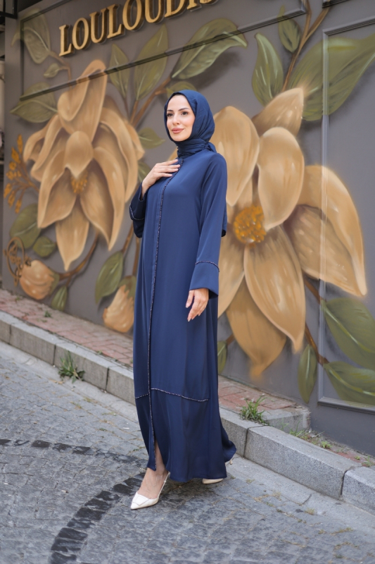 Alin Taşlı Ferace Lacivert - 1005 - 6
