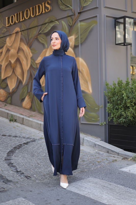 Alin Taşlı Ferace Lacivert - 1005 - 7