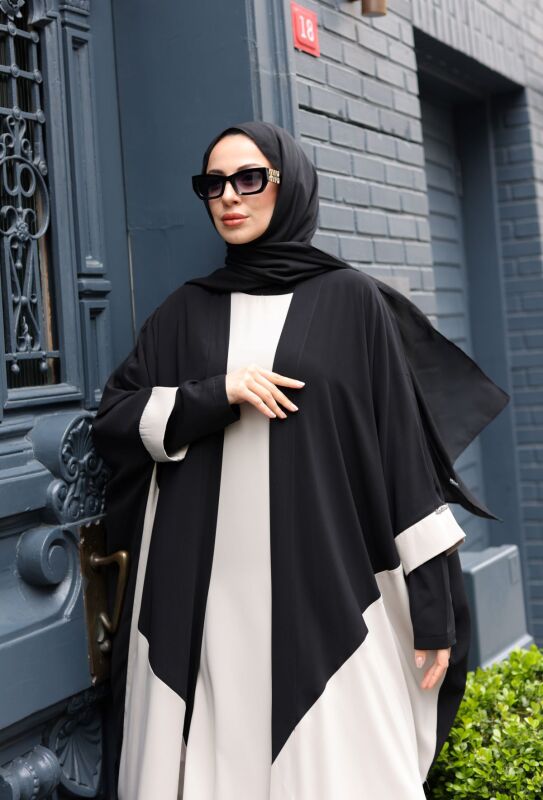 Almila Medine İpeği Elbise & Kimono Ekru - 1003 - 8