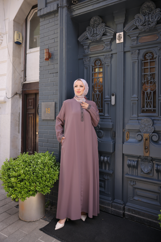 Anne Taşlı Nakışlı Gülkurusu - 9005 - 7