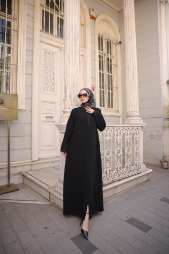 Anne Taşlı Nakışlı Siyah - 9005 
