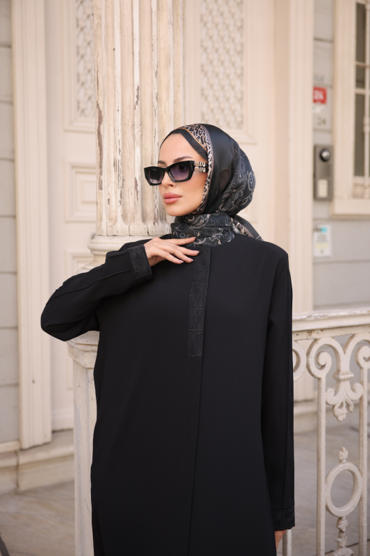 Anne Taşlı Nakışlı Siyah - 9005 - 2