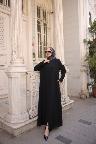 Anne Taşlı Nakışlı Siyah - 9005 - 6
