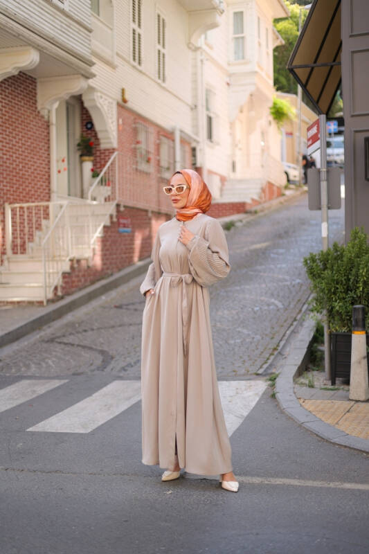 Aslım Abaya Bej - 9034 - 1