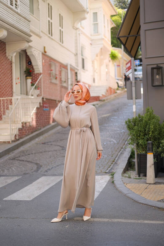 Aslım Abaya Bej - 9034 - 3