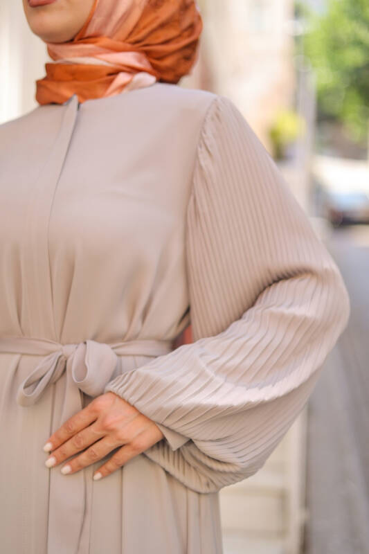 Aslım Abaya Bej - 9034 - 4