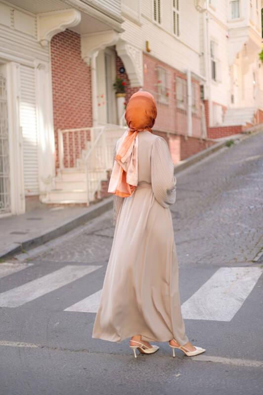 Aslım Abaya Bej - 9034 - 5