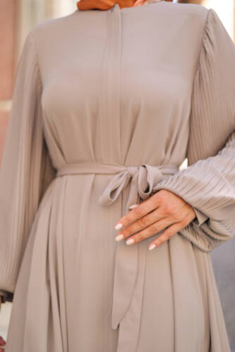 Aslım Abaya Bej - 9034 - 7