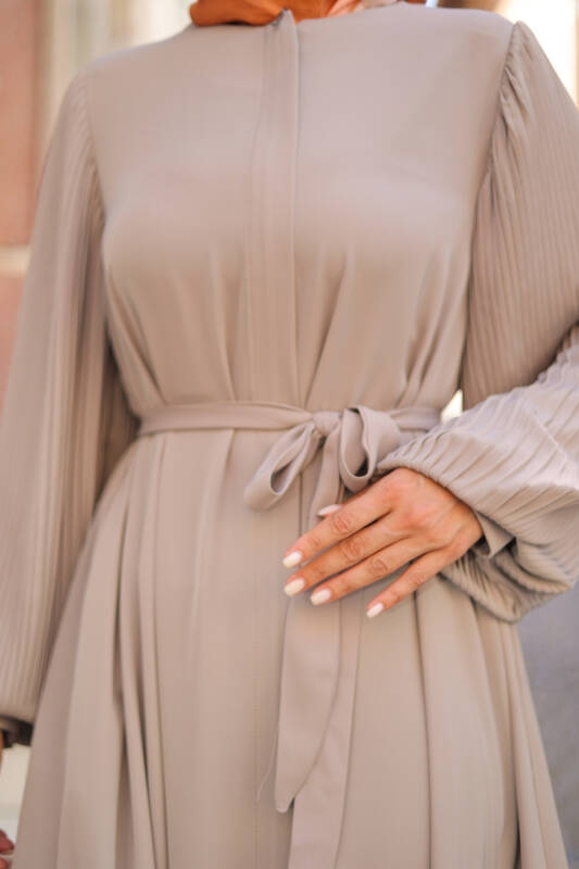 Aslım Abaya Bej - 9034 - 7
