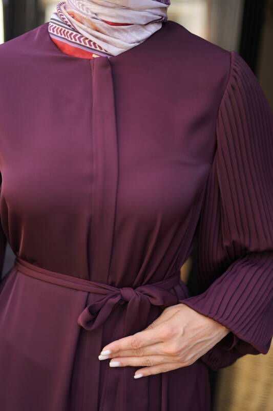 Aslım Abaya Bordo - 9034 - 5