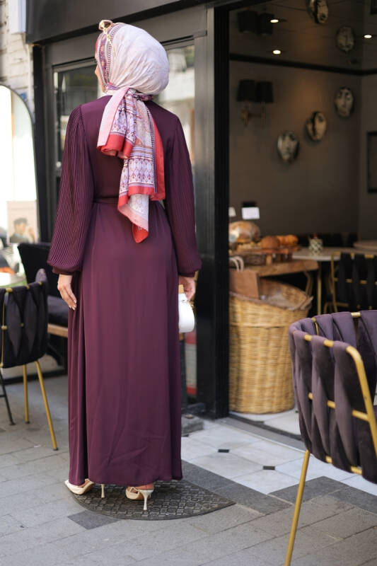 Aslım Abaya Bordo - 9034 - 6