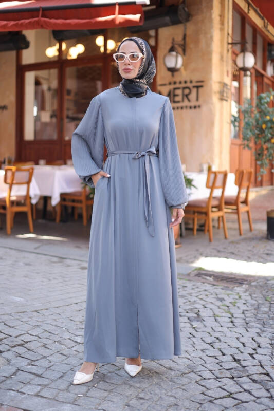Aslım Abaya Gri - 9034 - 2