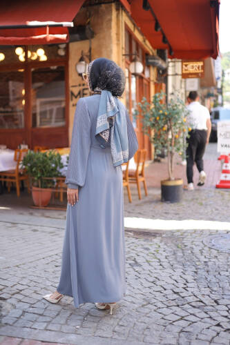 Aslım Abaya Gri - 9034 - 4