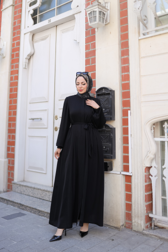 Aslım Abaya Siyah- 9034 