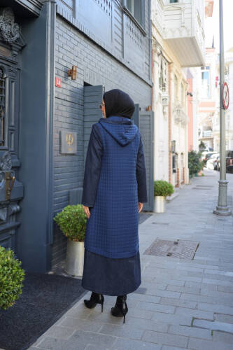 Asmin Kapitone Süet Kap Lacivert – 422539 - 3