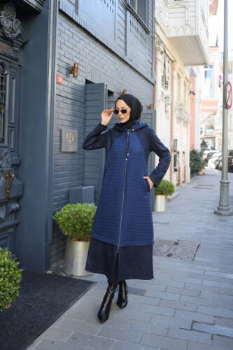 Asmin Kapitone Süet Kap Lacivert – 422539 - 4