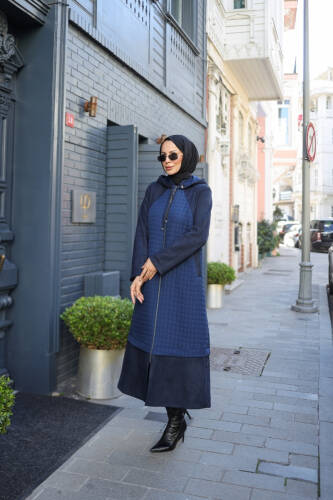 Asmin Kapitone Süet Kap Lacivert – 422539 - 8