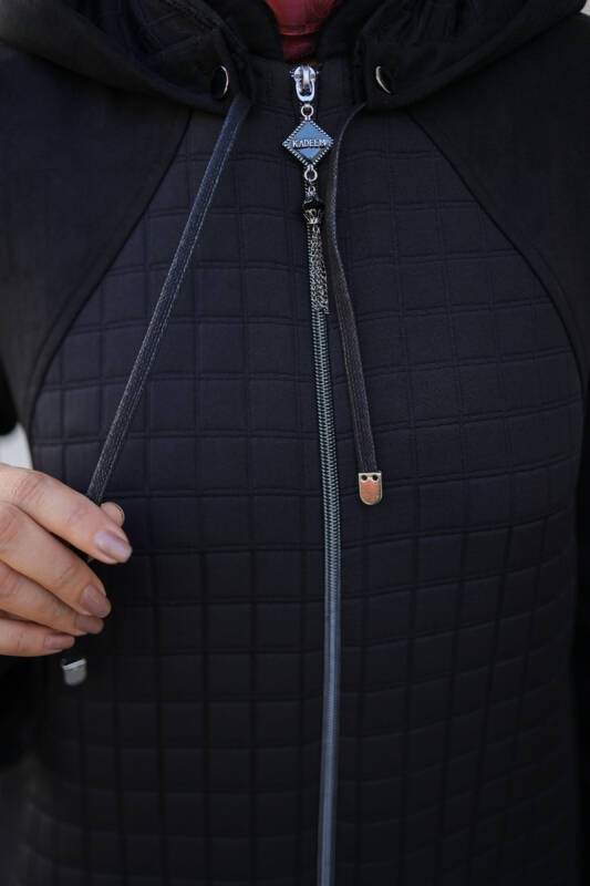 Asmin Kapitone Süet Kap Siyah – 422539 - 4