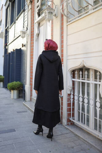 Asmin Kapitone Süet Kap Siyah – 422539 - 5