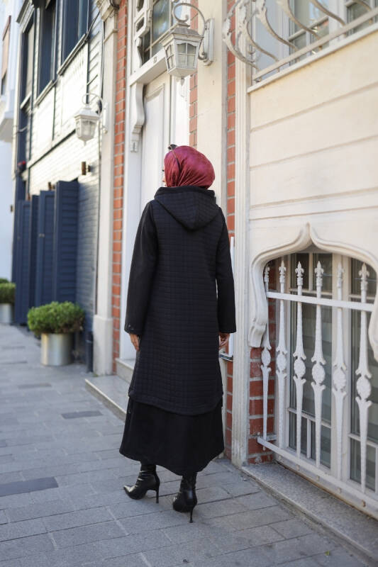 Asmin Kapitone Süet Kap Siyah – 422539 - 5