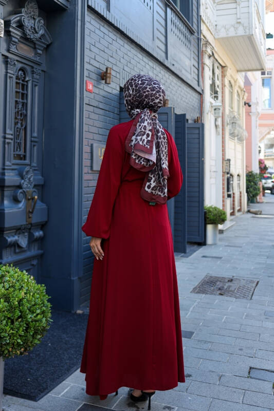 BAHAR ELBİSE & Bordo - 2408 - 3