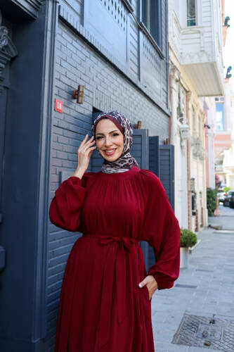 BAHAR ELBİSE & Bordo - 2408 - 10