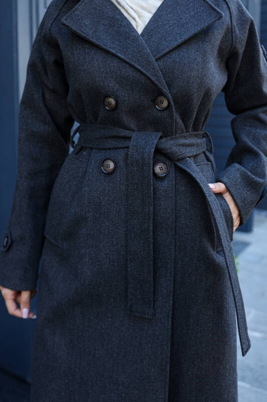 Belis Kaşe Kaban Füme - 5801 - 5