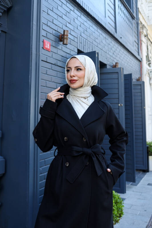 Belis Kaşe Kaban Siyah - 5801 - 14