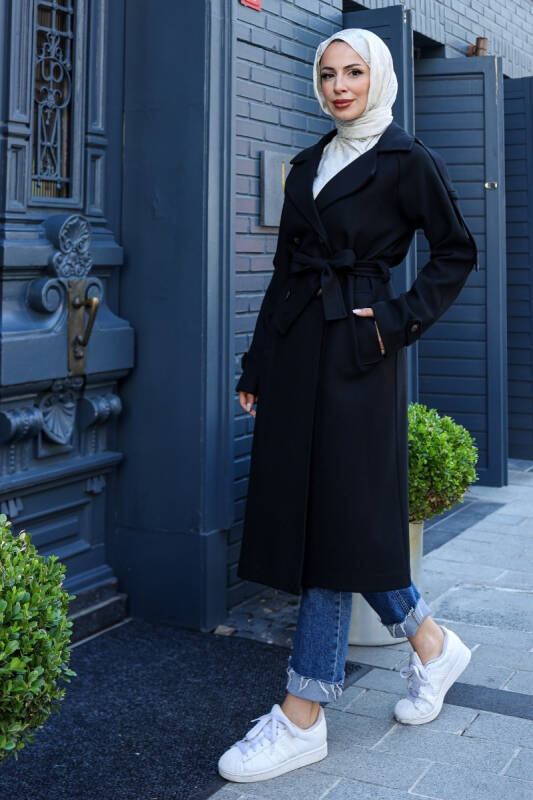 Belis Kaşe Kaban Siyah - 5801 - 1