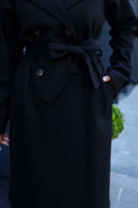 Belis Kaşe Kaban Siyah - 5801 - 6