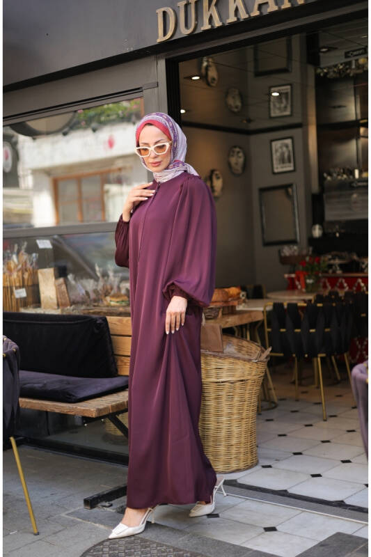 EL-NAZ ABAYA Mürdüm - 1007 - 2