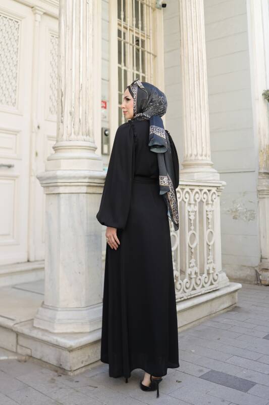 EL-NAZ ABAYA Siyah - 1007 - 9