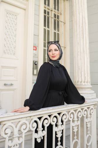 EL-NAZ ABAYA Siyah - 1007 - 4
