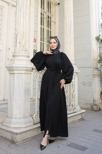 EL-NAZ ABAYA Siyah - 1007 - 7
