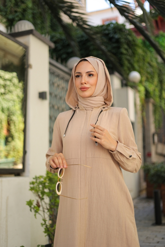 Ela Fermuarlı Kap Bej - 422503 - 2