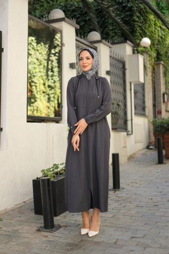 Ela Fermuarlı Kap Füme - 422503 - 1