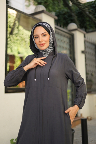 Ela Fermuarlı Kap Füme - 422503 - 3