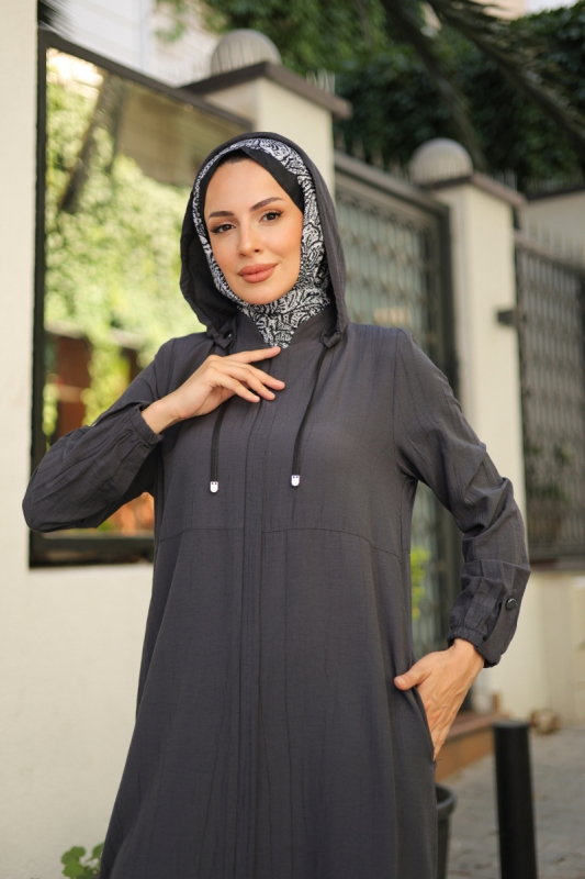 Ela Fermuarlı Kap Füme - 422503 - 3