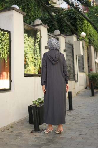 Ela Fermuarlı Kap Füme - 422503 - 6
