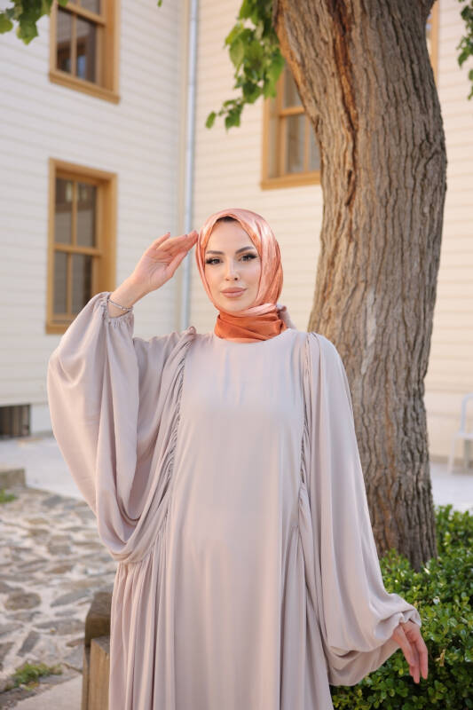 Firuze Elbise Bej- 8008 - 2