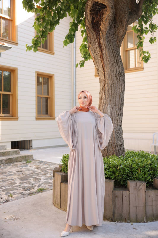 Firuze Elbise Bej- 8008 - 8