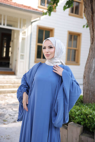 Firuze Elbise İndigo - 8008 - 5