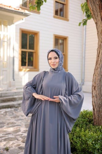 Firuze Elbise Füme - 8008 - 5