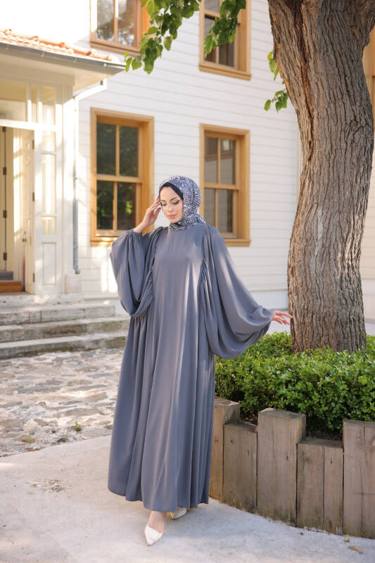 Firuze Elbise Füme - 8008 - 9