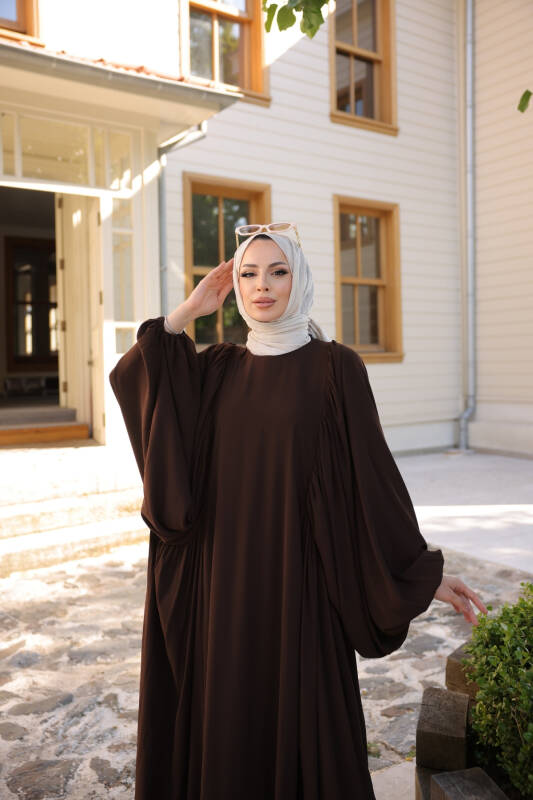 Firuze Elbise Kahverengi - 8008 - 3